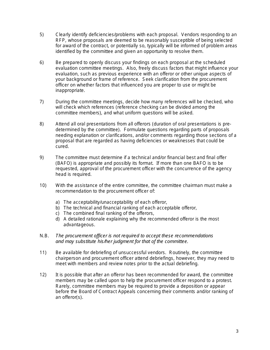 Dhmh Certification of Impartiality for Members of Evaluation Committee - Maryland, Page 3