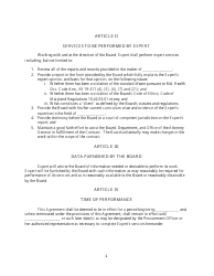 Expert Witness Agreement Form - Maryland, Page 2