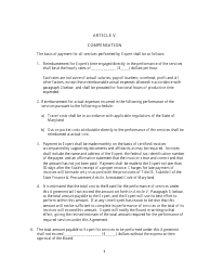 Expert Witness Agreement Form - Maryland, Page 3