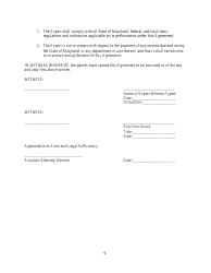 Expert Witness Agreement Form - Maryland, Page 9