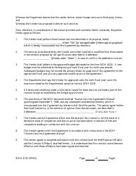 Form MDH4133 Human Service Funding Agreement - Maryland, Page 2