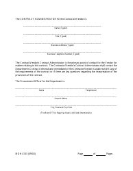 Form MDH4133 Human Service Funding Agreement - Maryland, Page 8