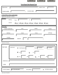 FMIS Form 1 Focus Report Run Request Form - Maryland