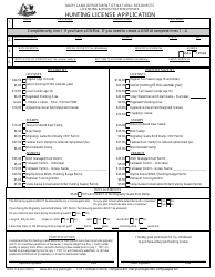 DNR Form H-6 Hunting License Application - Maryland