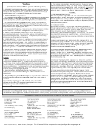 DNR Form H-6 Hunting License Application - Maryland, Page 2