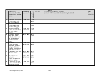 General Permit for Stormwater Associated With Construction Activity Standard Inspection Form - Maryland, Page 3