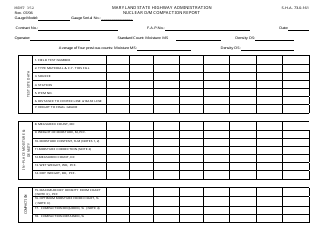 Document preview: Form MSMT352 Nuclear D/M Compaction Report - Maryland