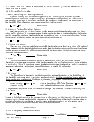 Form ADR1 Volunteer Mediator and Settlement Conference Attorney Application - Maryland, Page 5