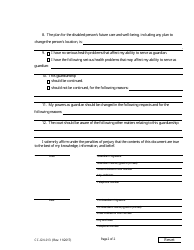 Form CC-GN-013 Annual Report of Guardian of Disabled Person - Maryland, Page 2