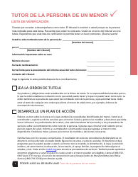 Document preview: Tutor De La Persona De Un Menor Lista De Verificacion - Maryland (Spanish)