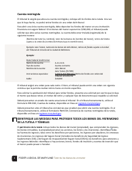 Tutor De Los Bienes De Un Menor Lista De Verificacion - Maryland (Spanish), Page 2