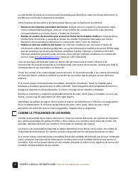 Tutor De Los Bienes De Un Menor Lista De Verificacion - Maryland (Spanish), Page 3