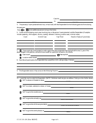 Form CC-DC-DV-001 Petition for Protection From Domestic Violence/Child Abuse/Vulnerable Adult Abuse - Maryland, Page 2