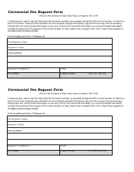 &quot;Ceremonial Pen Request Form&quot; - Maryland