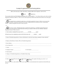Exempt Organization Fund-Raising Notice Form - Maryland, Page 4