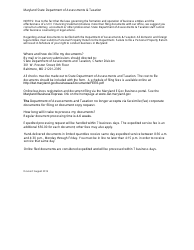 Articles of Organization for Limited Liability Company - Maryland, Page 3