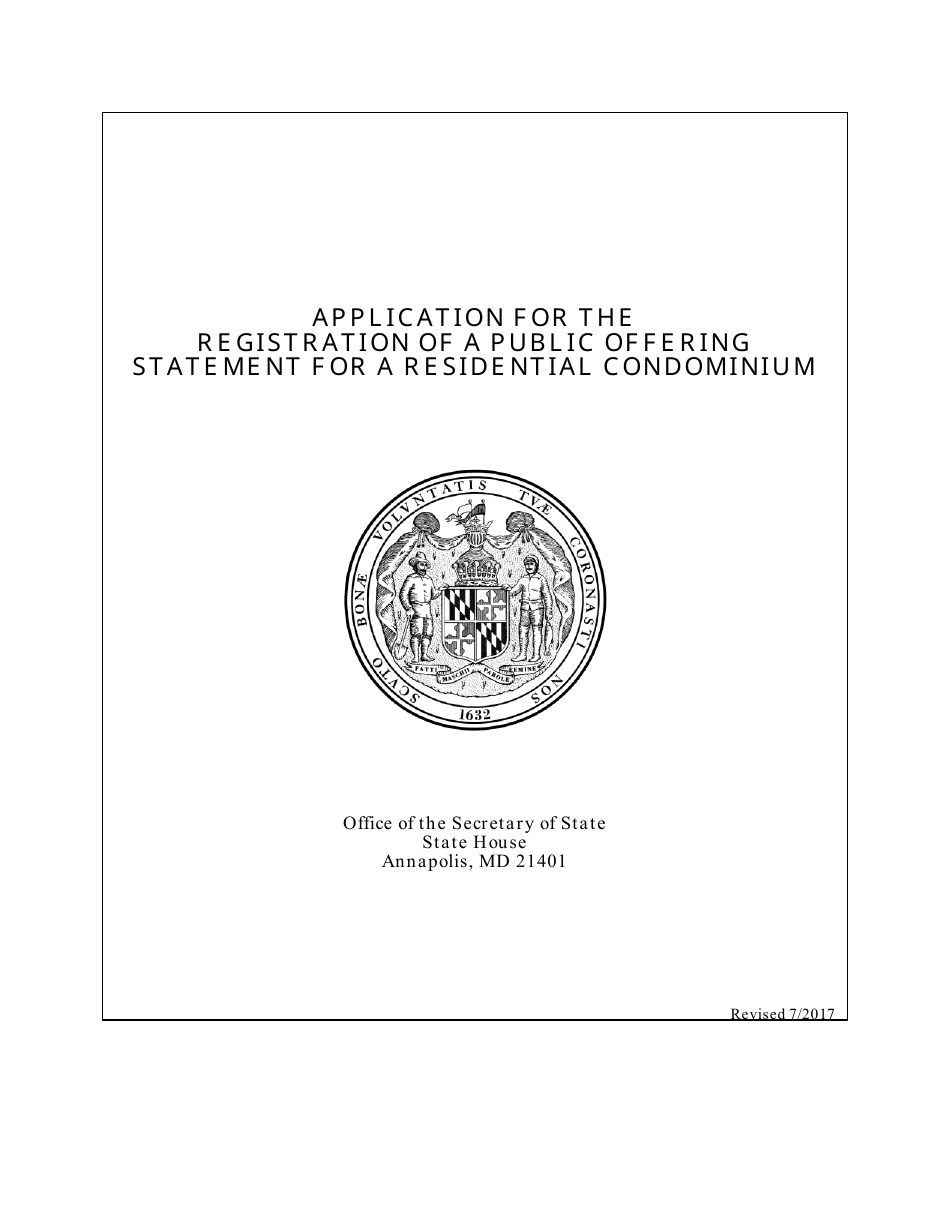 maryland-application-for-the-registration-of-a-public-offering