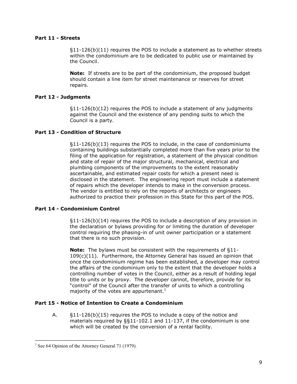 Maryland Application for the Registration of a Public Offering ...