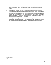 Application for the Registration of a Public Offering Statement for a Residential Condominium - Maryland, Page 4