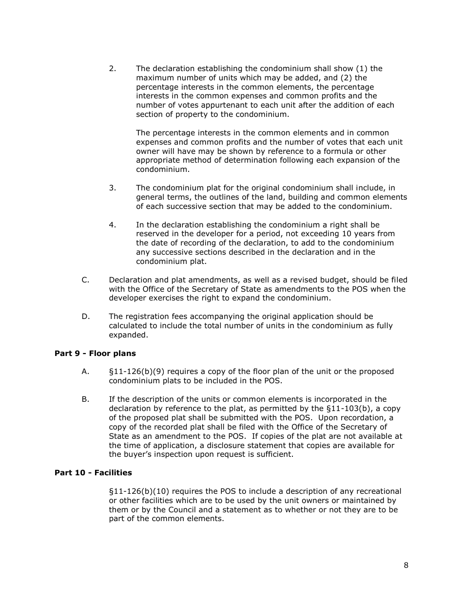 Maryland Application for the Registration of a Public Offering ...