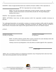 Articles of Dissolution - Maryland, Page 2