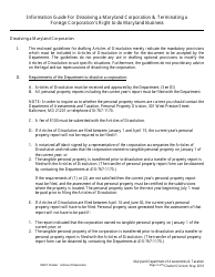 Articles of Dissolution - Maryland, Page 3