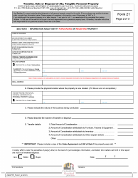Form 21 Transfer, Sale or Disposal of All Tangible Personal Property - Maryland, Page 2