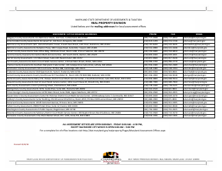 Form RP-ADM-ACC-01 Assessment Worksheet Request Form - Maryland, Page 2
