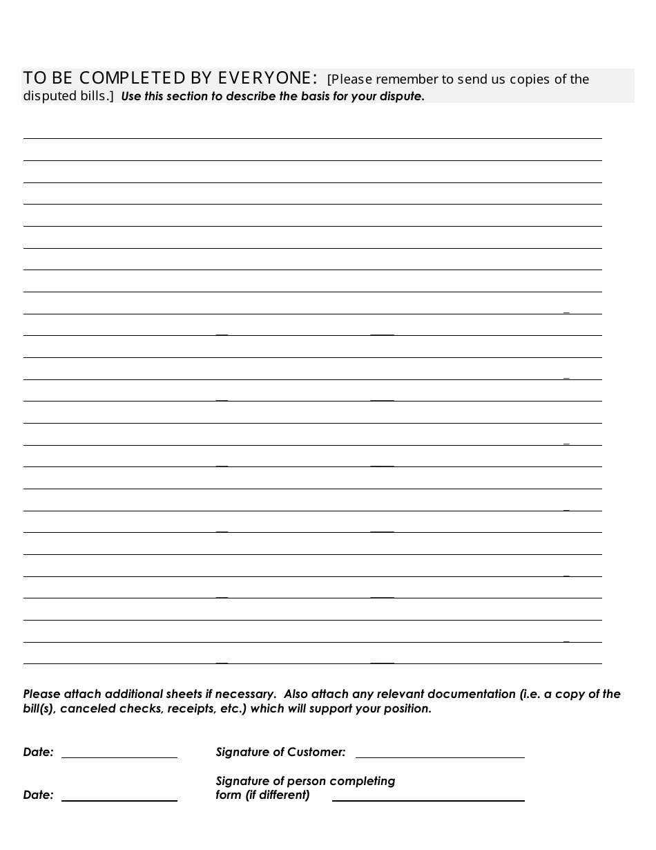 Telephone Slamming Cramming Dispute Form - Maryland, Page 4