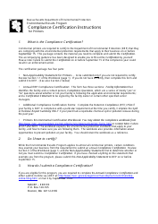 Document preview: Instructions for Printer Compliance Certification - Massachusetts