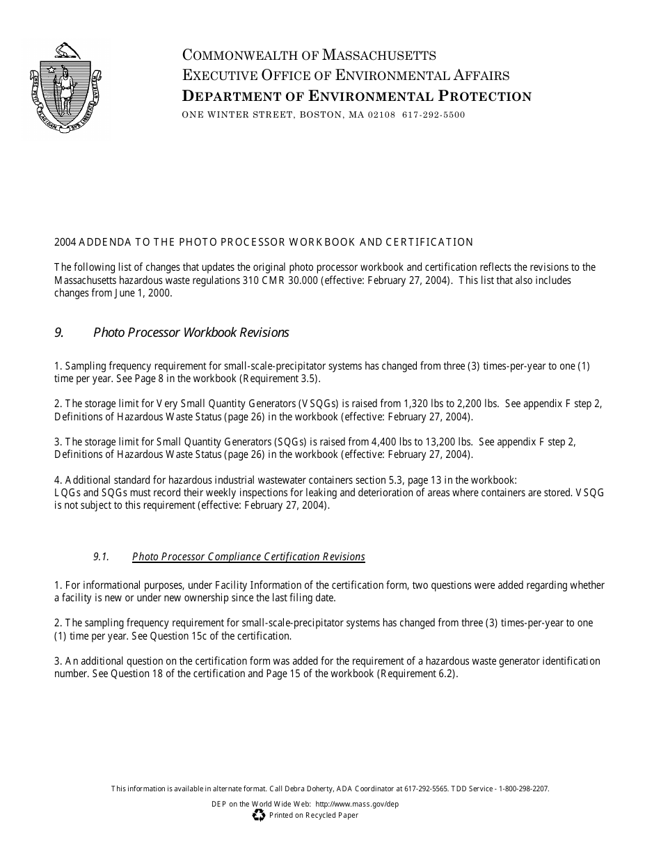 Instructions for Photo Processor Compliance Certification - Massachusetts, Page 6