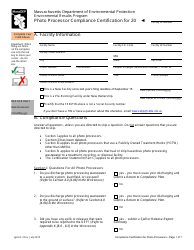 Photo Processor Compliance Certification Form - Massachusetts
