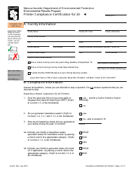 Printer Compliance Certification Form - Massachusetts