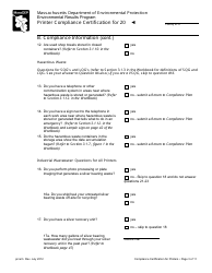 Printer Compliance Certification Form - Massachusetts, Page 3