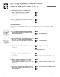 Printer Compliance Certification Form - Massachusetts, Page 4