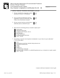 Dry Cleaner Compliance Certification Form - Massachusetts, Page 11