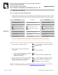 Dry Cleaner Compliance Certification Form - Massachusetts, Page 3