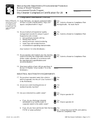 Dry Cleaner Compliance Certification Form - Massachusetts, Page 5