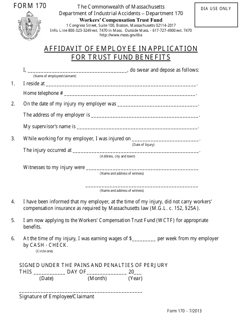 Form 170  Printable Pdf