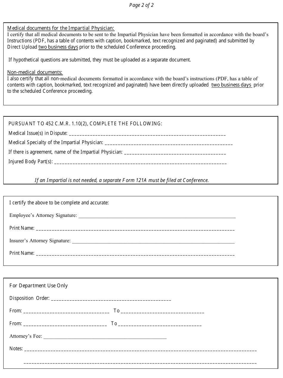 Form 140 Conference Memorandum - Massachusetts, Page 2