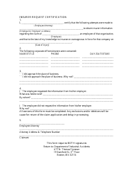 Insurer Request Certification Form - Massachusetts, Page 2