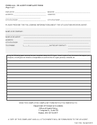 Form 133A Complaint Against Utilization Review Agent - Massachusetts, Page 2