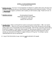 Form 112 Appeal to Reviewing Board - Massachusetts, Page 2