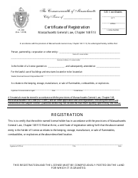Document preview: Form FP-005 Certificate of Registration - Massachusetts
