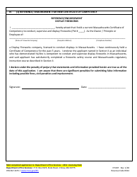 Form FP-007 Application for Fireworks Certificate of Competency - Massachusetts, Page 3