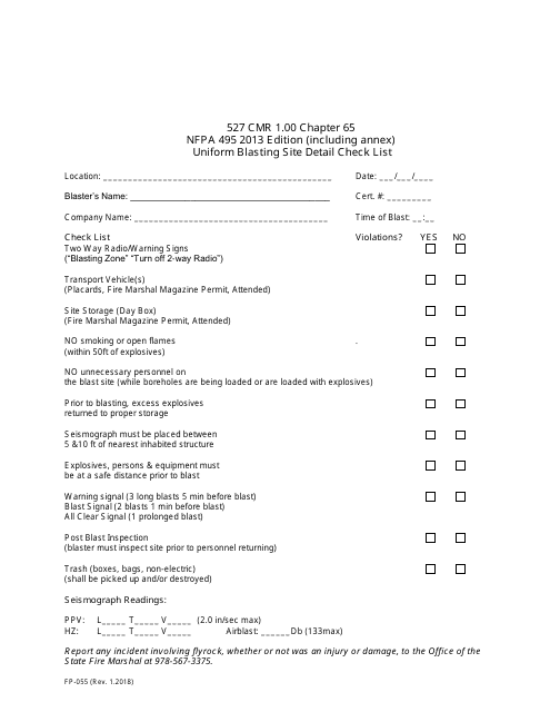 Form FP-055  Printable Pdf