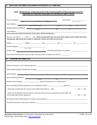 Form FP-083 Application for Explosives User Certificate - Massachusetts, Page 2