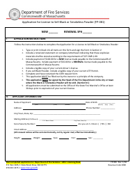 Form FP-081 &quot;Application for License to Sell Black or Smokeless Powder&quot; - Massachusetts