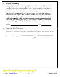 Form FP-081 &quot;Application for License to Sell Black or Smokeless Powder&quot; - Massachusetts, Page 3