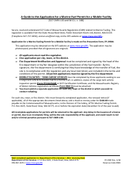 Form FP-293M Mobile Facility Application for Marine Fueling Permit - Massachusetts, Page 4